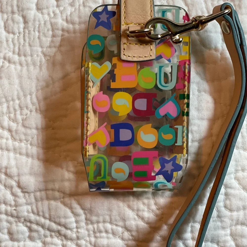 Dooney & Bourke Small PU Flip Phone Case Scribble Vintage Collector Item